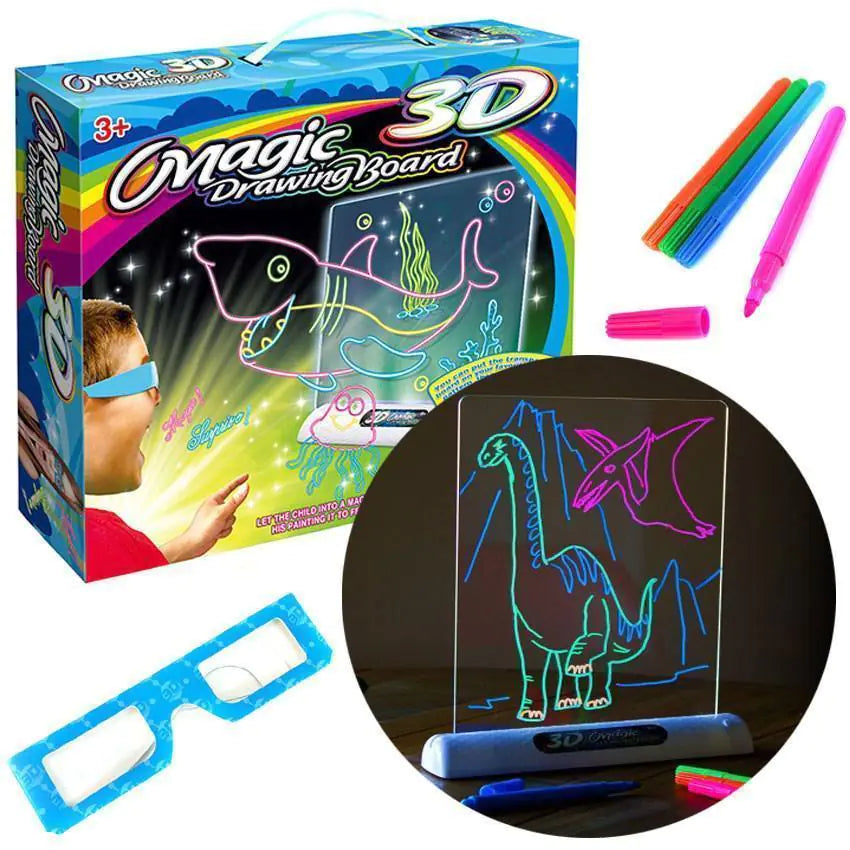 3D Flash Drawing Board - Multifunctional Color Toy