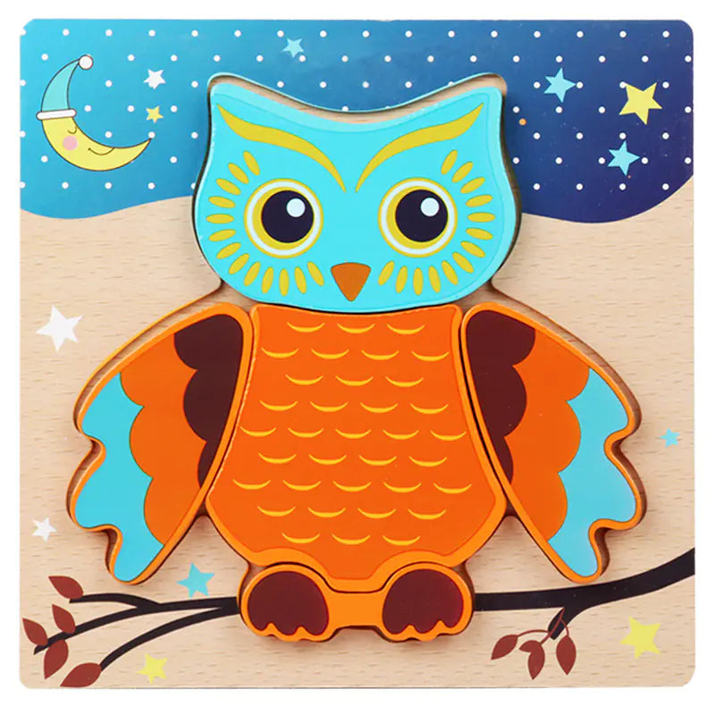 3D Wooden Puzzle Educational Toy for Kids (Wholesale)