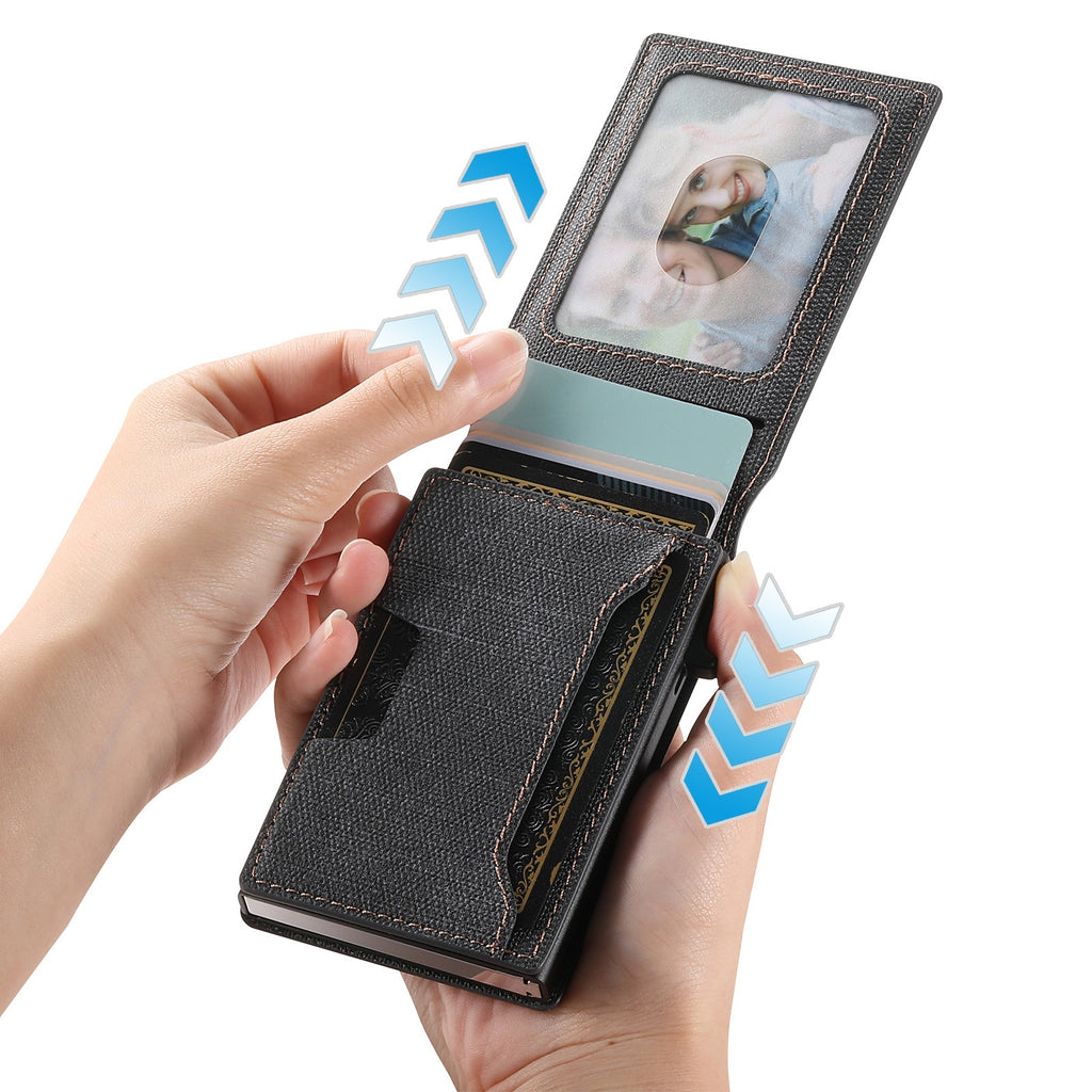 Men's Denim Grain Card Wallet