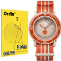 Ocdin Blancpain X Swatch Premium Screen Protector Watch Protective Film Set Anti Scratch Crystal Soft Cover Film and Tempered Back Film(3 TPU)