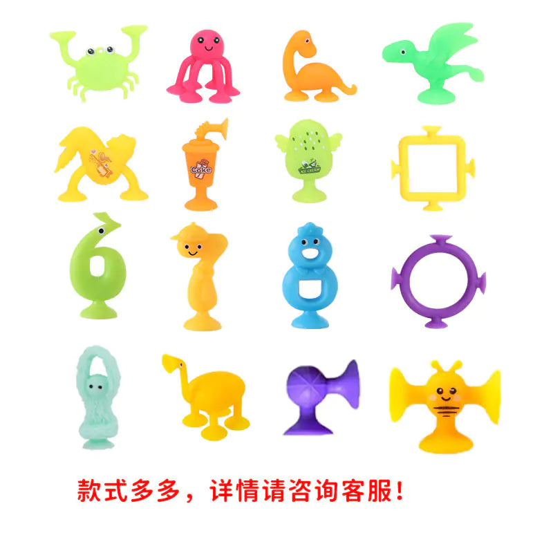 Bees Suction Cups Versatile Building Soft Blocks Toy