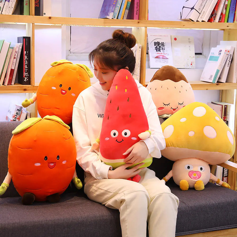 Custom Realistic Fruit Carrot Plush Toy Mascot Doll
