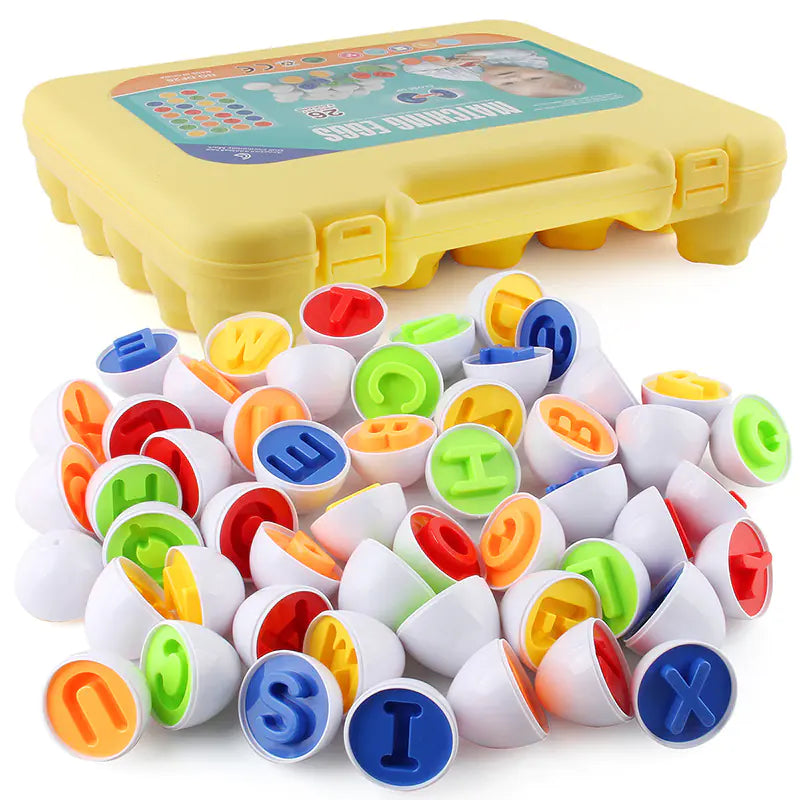 26 Alphabet Letter Twist Eggs for Kids' Color Learning