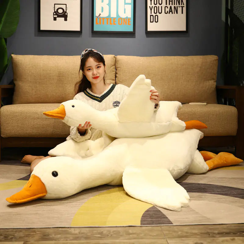 Giant 50cm Duck Plush Toy - Soft Fluffy Pillow