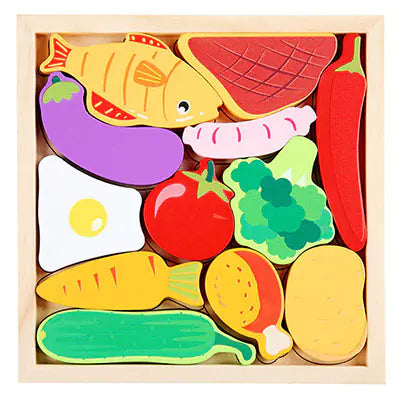 3D Cartoon Animal Wooden Puzzle for Early Learning