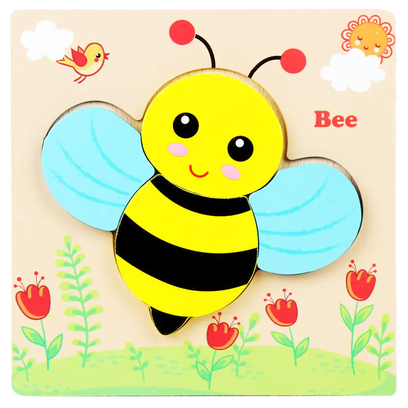 3D Wooden Puzzle Educational Toy for Kids (Wholesale)