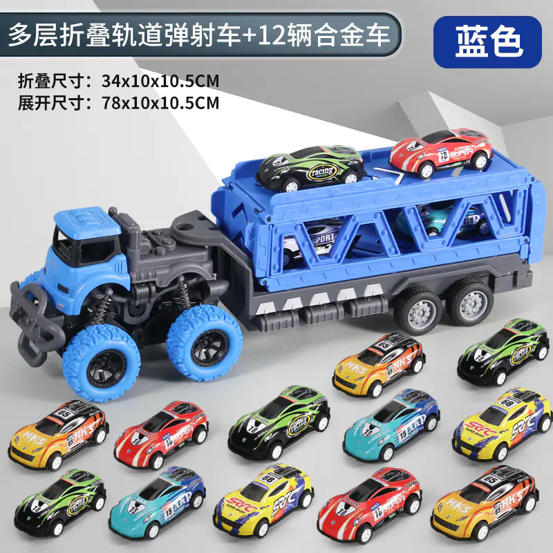 Large Transforming Truck with Storage for Boys' Toys