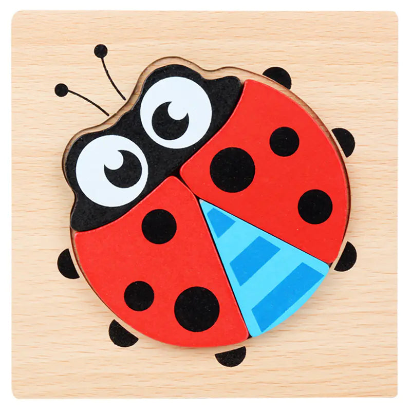 3D Wooden Puzzle Educational Toy for Kids (Wholesale)