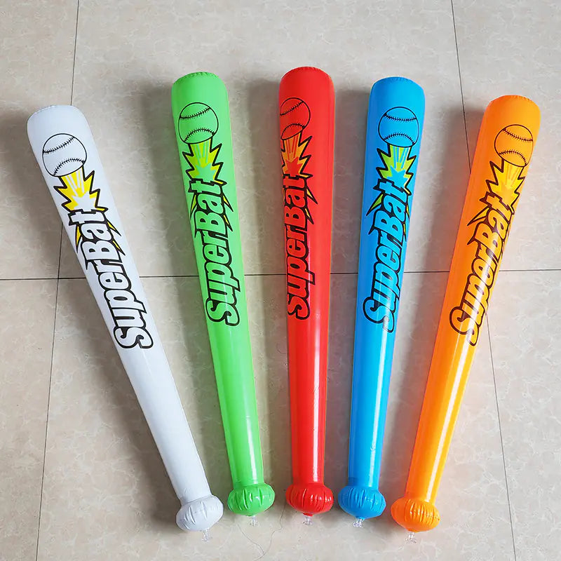 Inflatable Baseball Bat - White PVC Toy (Wholesale Six Pieces)