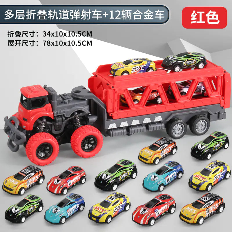 Large Transforming Truck with Storage for Boys' Toys