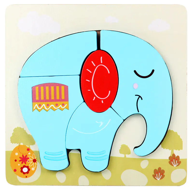 3D Wooden Puzzle Educational Toy for Kids (Wholesale)