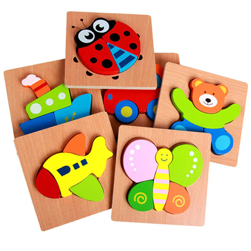 3D Wooden Puzzle Educational Toy for Kids (Wholesale)