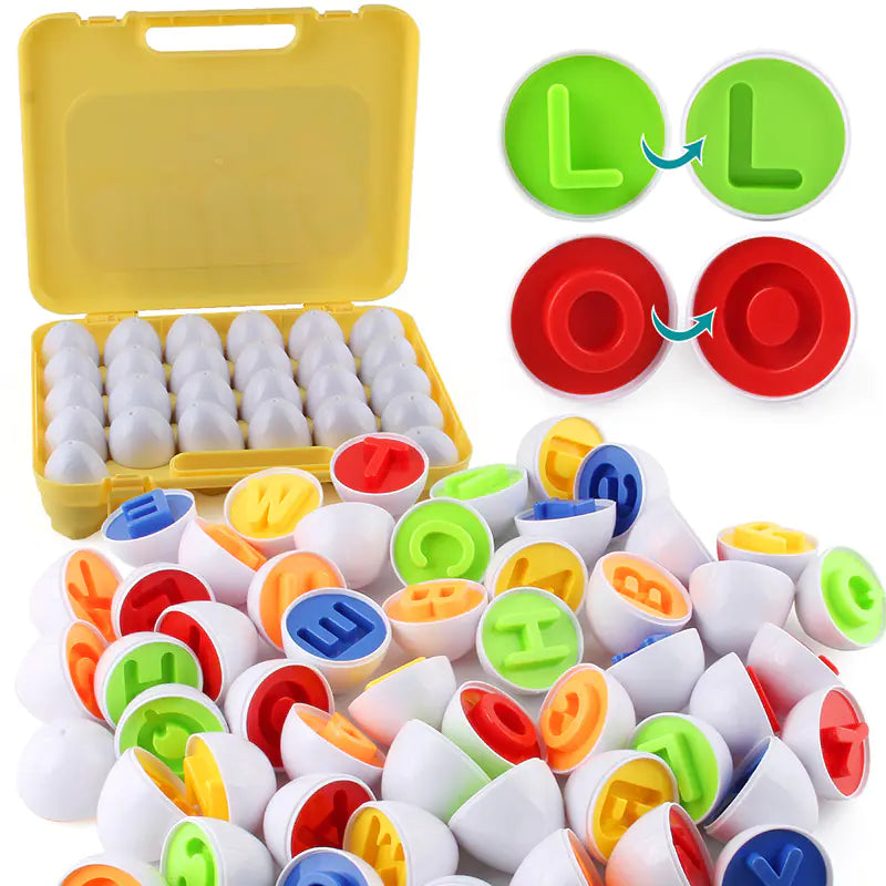 26 Alphabet Letter Twist Eggs for Kids' Color Learning